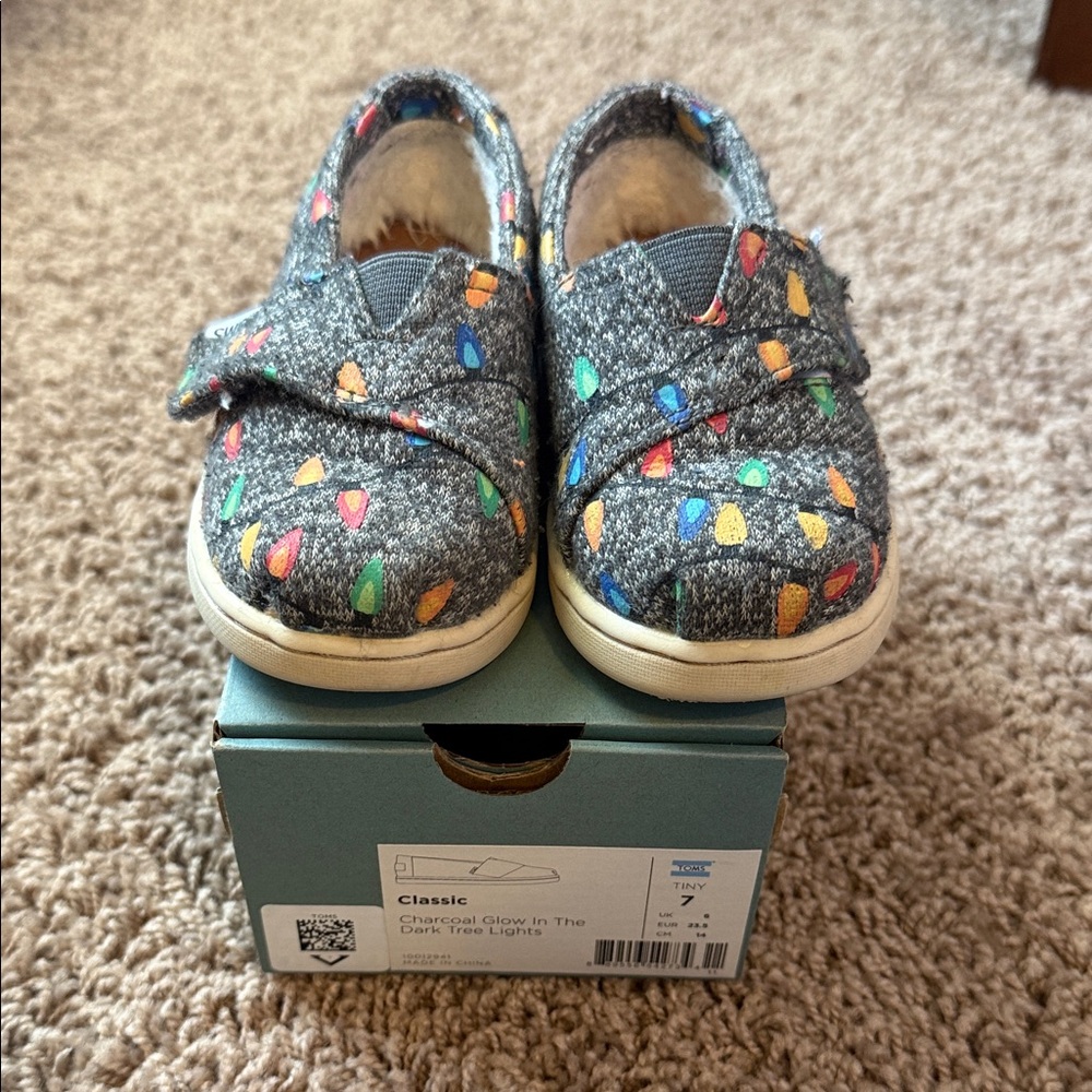 Toms Kids' Sneakers with Festive Light Pattern